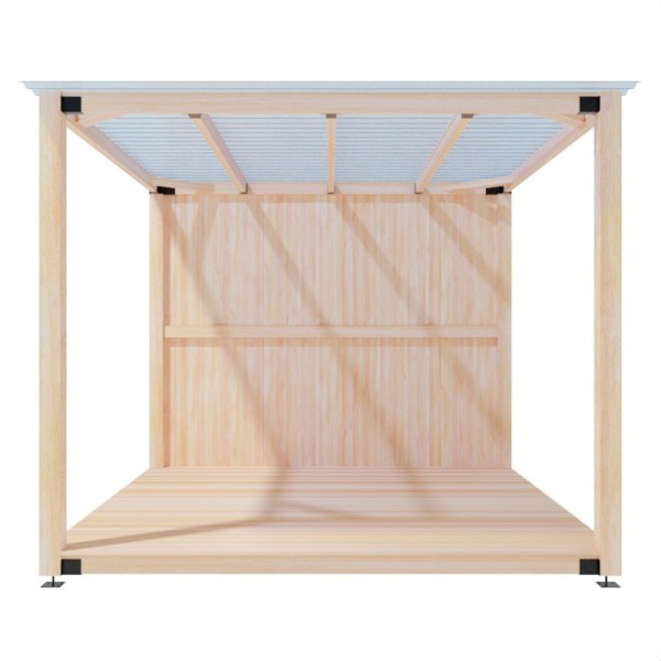 Pergola s drvenim panelom, pod