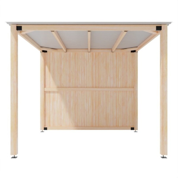 Pergola glavna 4 stupa, krov lim SIVI