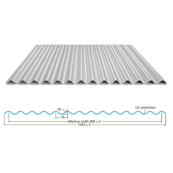 Wall Policarbonate Sinusoidal UV